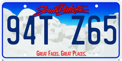 SD license plate 94TZ65