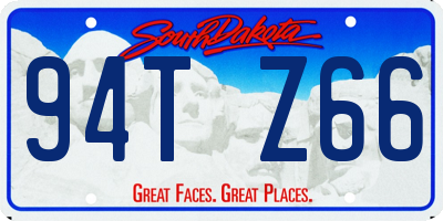 SD license plate 94TZ66
