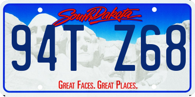 SD license plate 94TZ68