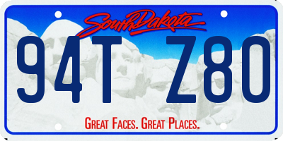 SD license plate 94TZ80