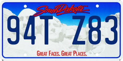 SD license plate 94TZ83