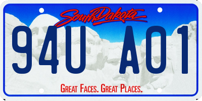 SD license plate 94UA01