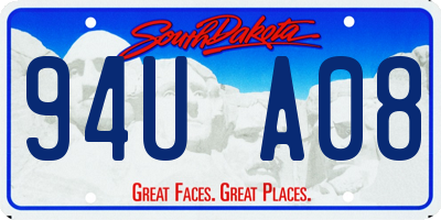 SD license plate 94UA08