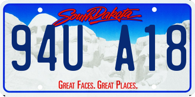 SD license plate 94UA18