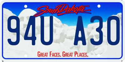 SD license plate 94UA30