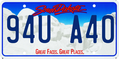 SD license plate 94UA40