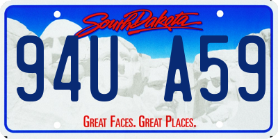 SD license plate 94UA59