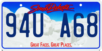 SD license plate 94UA68