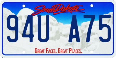 SD license plate 94UA75