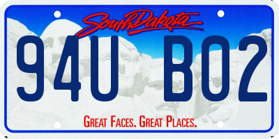 SD license plate 94UB02