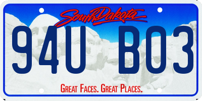 SD license plate 94UB03