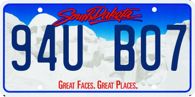 SD license plate 94UB07