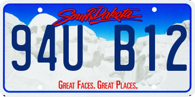 SD license plate 94UB12