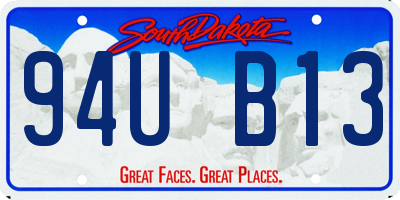SD license plate 94UB13