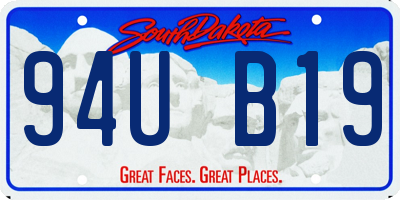 SD license plate 94UB19