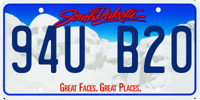 SD license plate 94UB20