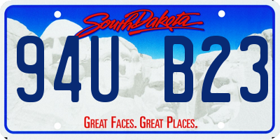 SD license plate 94UB23