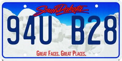 SD license plate 94UB28
