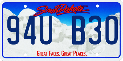 SD license plate 94UB30