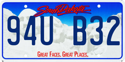 SD license plate 94UB32