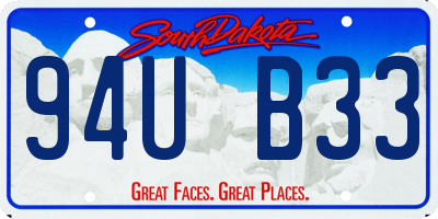 SD license plate 94UB33