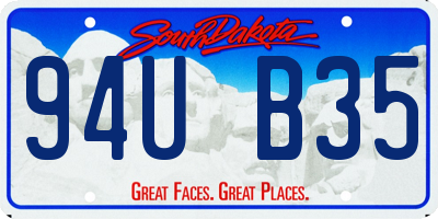 SD license plate 94UB35