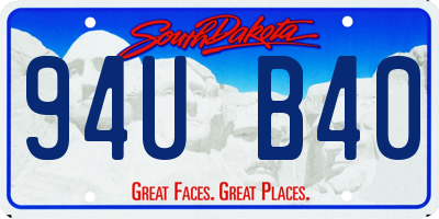 SD license plate 94UB40