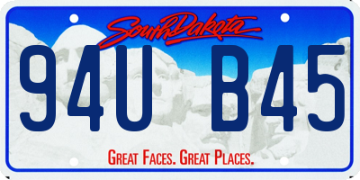 SD license plate 94UB45