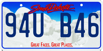 SD license plate 94UB46