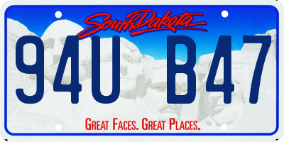 SD license plate 94UB47