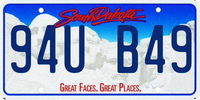 SD license plate 94UB49
