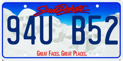 SD license plate 94UB52