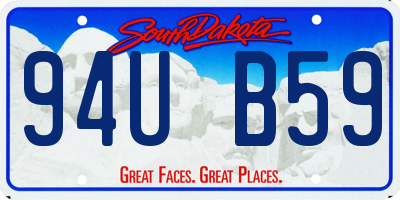 SD license plate 94UB59