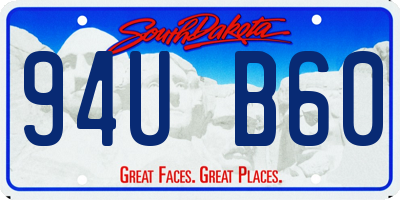 SD license plate 94UB60