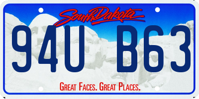 SD license plate 94UB63