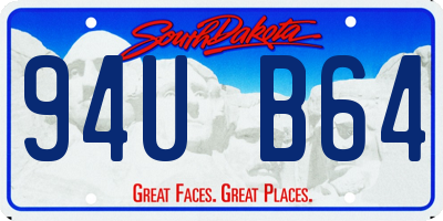 SD license plate 94UB64