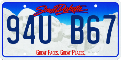 SD license plate 94UB67