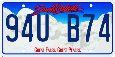 SD license plate 94UB74