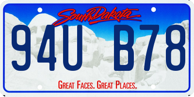 SD license plate 94UB78
