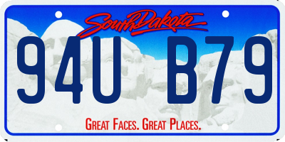 SD license plate 94UB79
