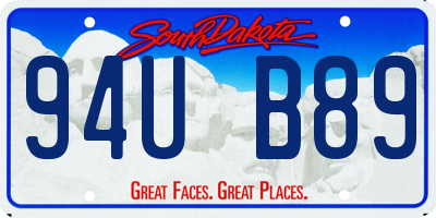 SD license plate 94UB89