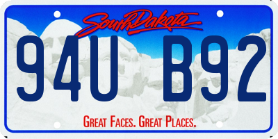 SD license plate 94UB92