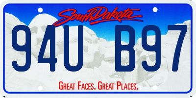 SD license plate 94UB97
