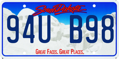 SD license plate 94UB98