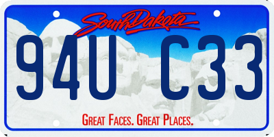 SD license plate 94UC33