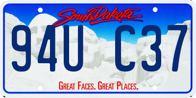 SD license plate 94UC37