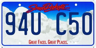 SD license plate 94UC50