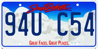 SD license plate 94UC54
