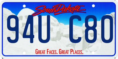 SD license plate 94UC80