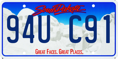 SD license plate 94UC91